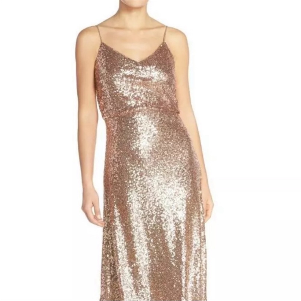 NWT Jenny Yoo Jules Sequin Blouson Gown - Size 8